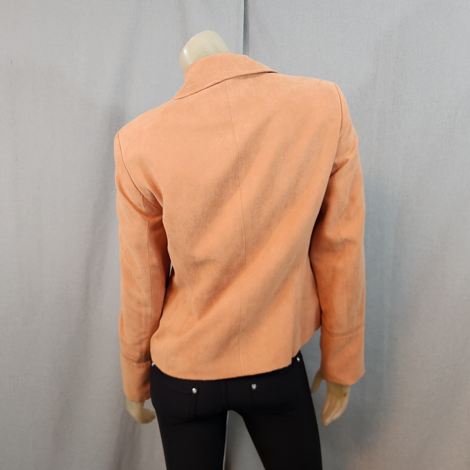 Conrad C Solid Orange Full Front Zip Long Slv Jac… - image 5