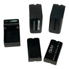 Lot 4 NP-F970 Batteries Charger for Sony NP-F550-970 Cameras Monitor Light