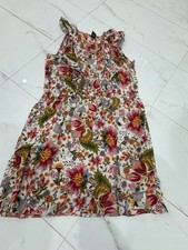 City Streets Womens Sleeveless Ruffled Dress Pink Floral Size Large