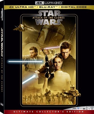 Star Wars: Episode II - Attack Of The Clones (4K / Blu-ray + Digital) New