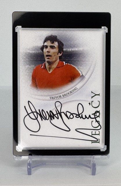Futera Unique West Ham United England Legend On Card Trevor Brooking Auto 1/7