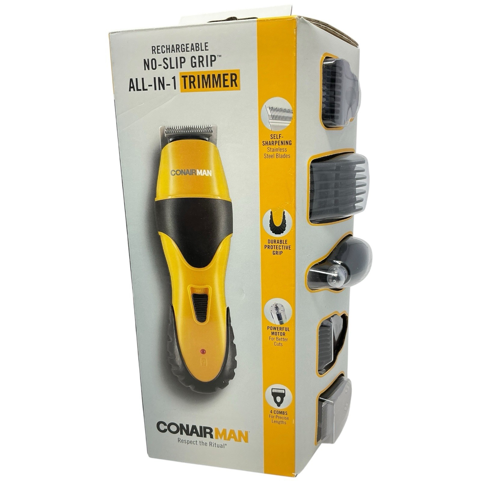CONAIR MAN NO-SLIP GRIP-PREMIUM MALE GROOMING TRIMMER All-in