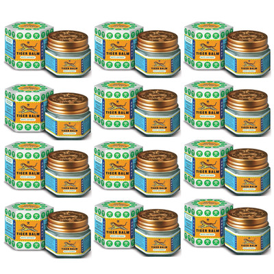 Tiger Balm White Ointment 21ml Cooling classic Herbal Balm Pack of 12