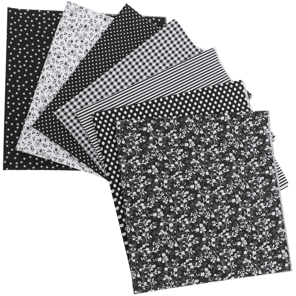 7pcs Retro bedruckte Baumwoll -Quilt -Stoff Patchwork Stoff Quilt Quadrate DIY - Bild 3 von 4