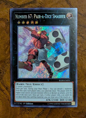 Number 67: Pair-a-Dice Smasher BLRR-EN031  1st Edition Near Mint Yu-Gi-Oh!