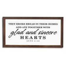 Christian Decor for Kitchen Wall, Farmhouse Wood Framed Sign 15 7.5 0.