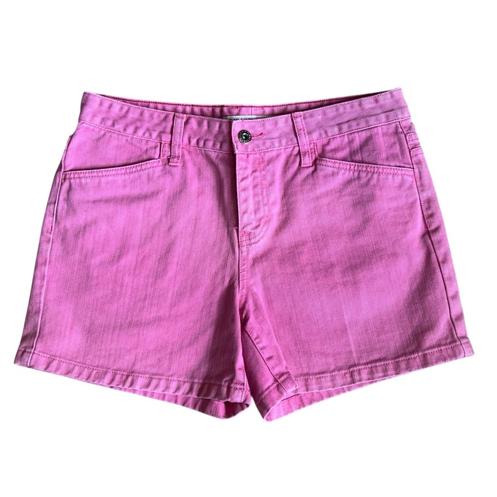 Tommy Hilfiger Women’s Sz 6 Vintage Pink Denim Shorts Y2K Cotton Mid Rise
