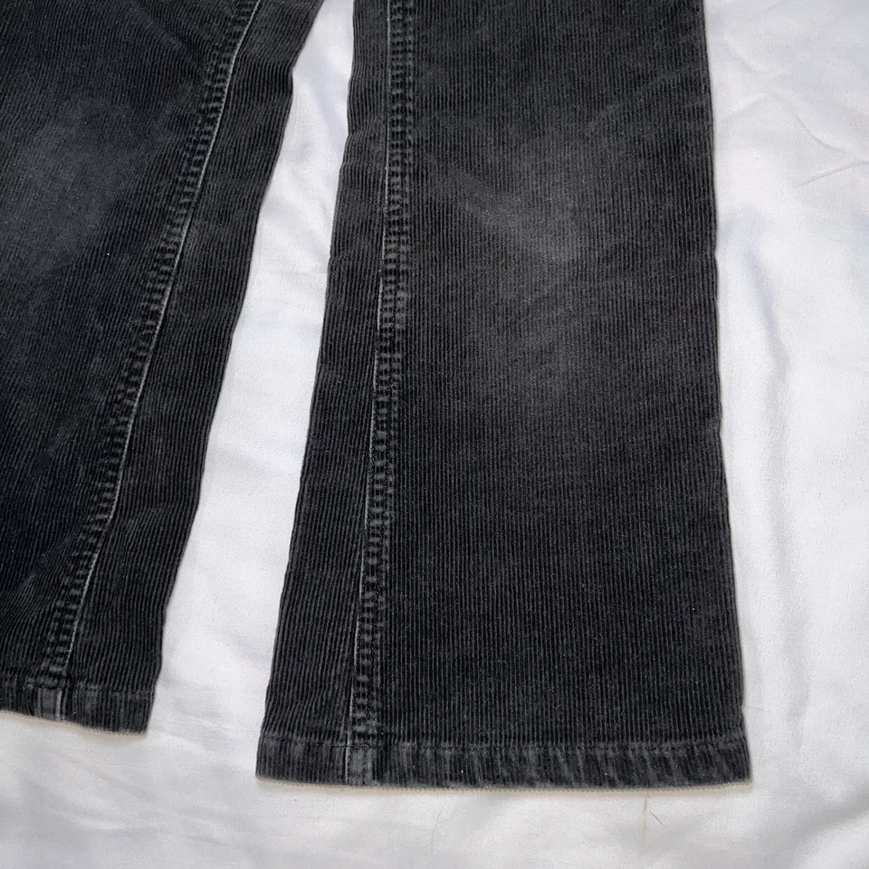 Ralph Lauren Pants Girl Size 6X Black Corduroy Cotton Stretch Elastic Waist Fade - Image 4 of 4