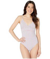 Vineyard Vines L105211 Lighthouse Red Firework Seersucker One-Piece Size M
