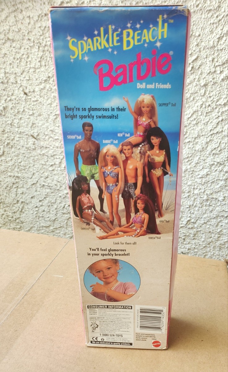1995 Sparkle Beach Barbie Ken Doll 14350 - New in Box | eBay
