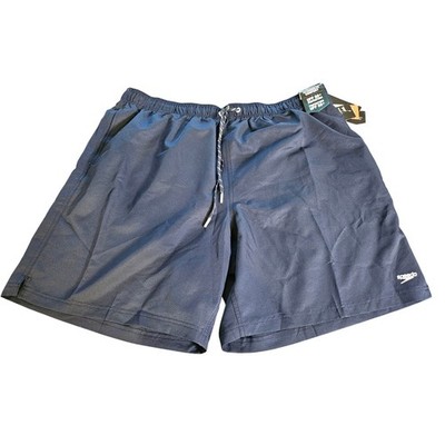 Speedo Swim Trunks Mens 3XL Navy Blue UPF 50+ Stretch Board Shorts Peacoat