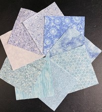 108 piece light blue charm pack - 5" squares - 100 cotton - DIE CUT