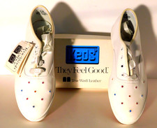 Keds Women Starlight Leather Sneakers with Multi-Color Crystals Size 6M NIB