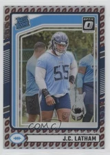 2024 Panini Donruss Rated Optic Preview Football Emoji Prizm JC Latham Rookie RC