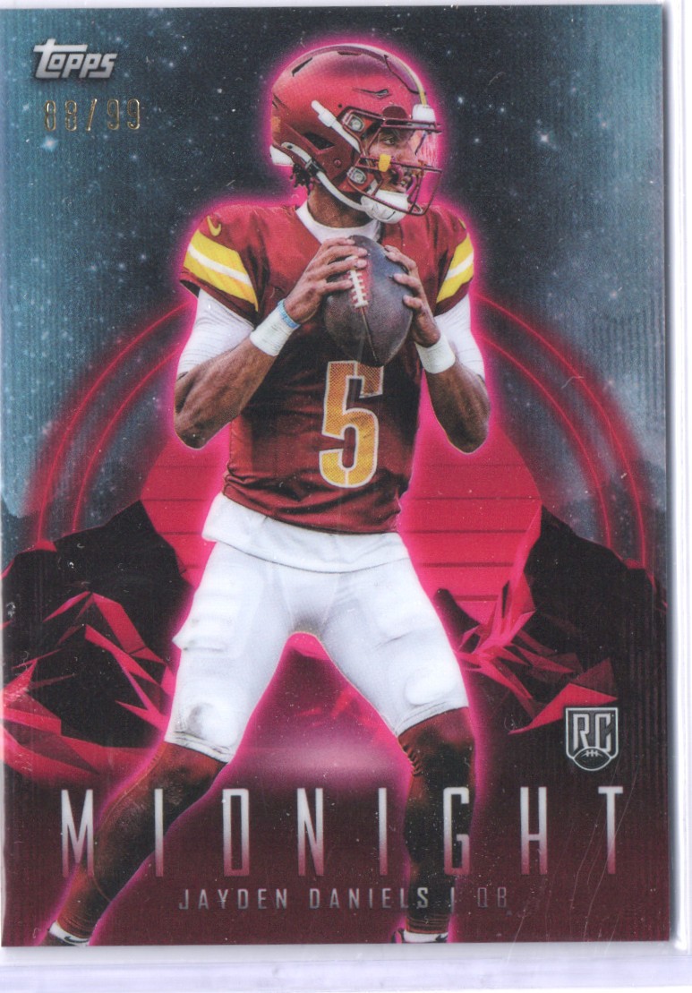 2024 TOPPS MIDNIGHT #97 JAYDEN DANIELS ROOKIE TWILIGHT RC /99 COMMANDERS SP