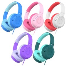 Kids Headphones for School K-12, 85dBA Safe Volume, Tangle Free, 3.5mm Jack, ...
