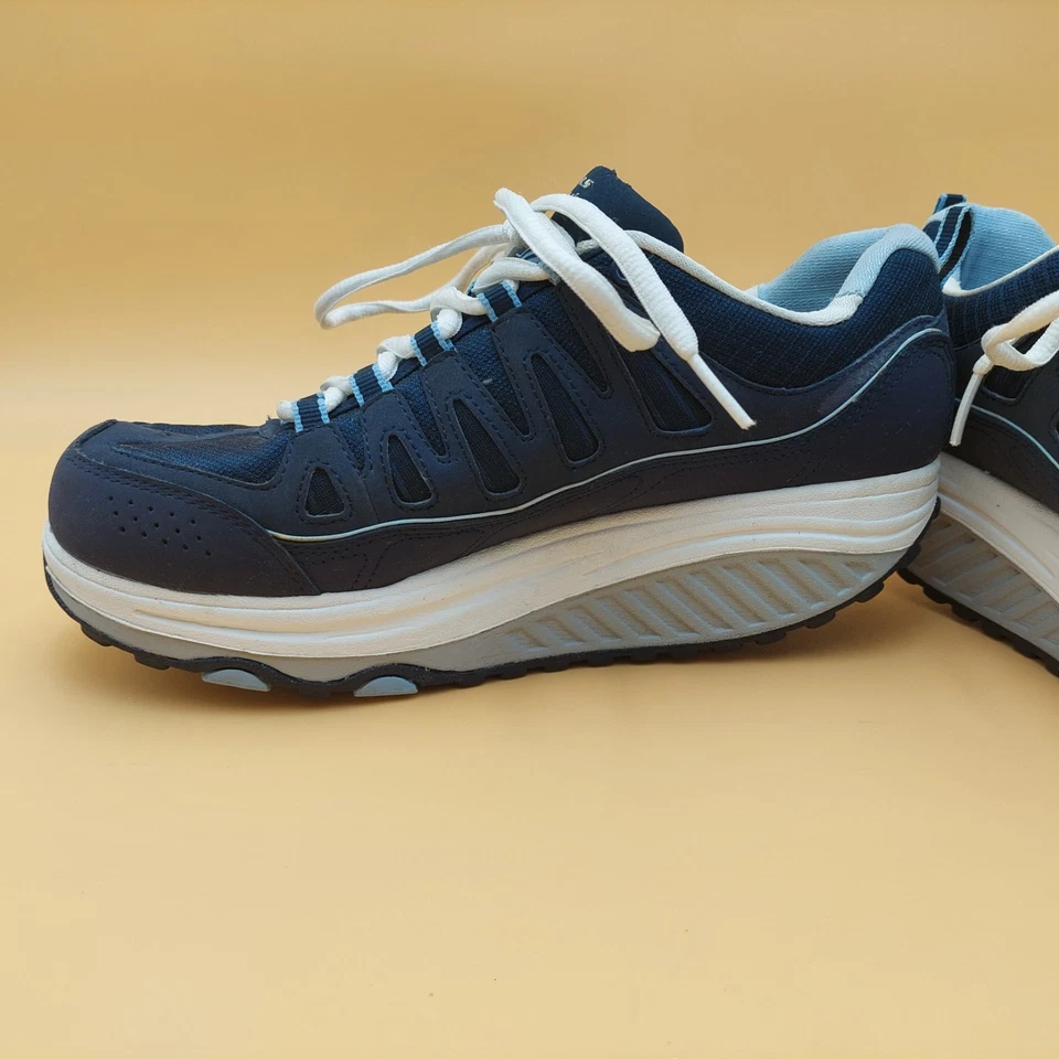 Zapatillas deportivas Skechers Shape-Ups para mujer 7 azul marino/azul claro 57003 espuma viscoelástica refrigerada por aire Foto 2 de 4