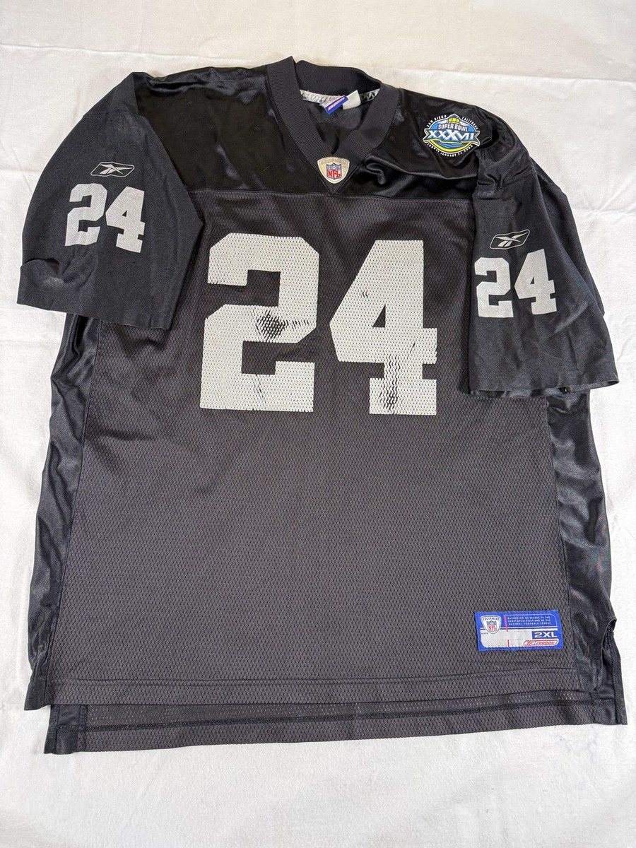 Vintage Oakland Raiders Jersey Mens 2XL Black NFL Football Reebok