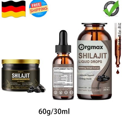 Shilajit Original Himalaya Organic, 60g Shilajit Resin Pure/1oz Shilajit Tropfen