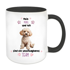 Hunde Tasse, Pudel, Zwergpudel, Kleinpudel, Fawn, verschiedene Farben A6299