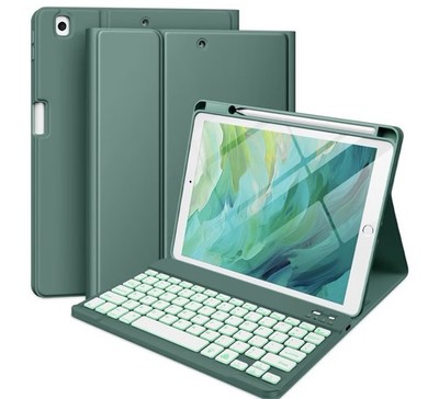 Keyboard Case for iPad 10.2 10.5 in Detachable 7 Color Backlit Keys 9th 8th Gen