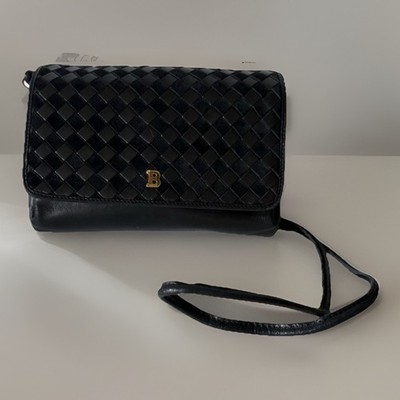 Authentic BALLY Shoulder bag Black Leather From Japan 0997