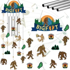 Chunful Bigfoot Wind Chimes Outdoor Big Foot Sasquatch Gifts Metal Windchimes...