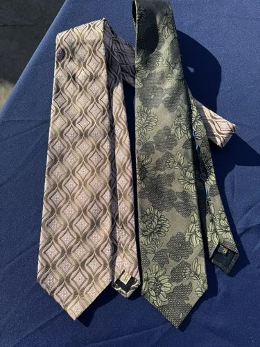 LOT of 2 VILLA BOLGHERI Men's Luxury Silk Ties Made in Italy image 2