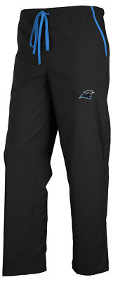 Fabrique Innovations NFL Unisex Carolina Panthers Team Logo Scrub Pants, Light