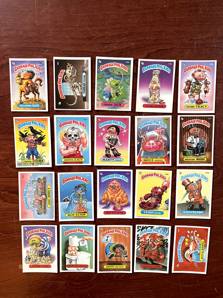 20 Card Lot 1986 Topps Garbage Pail Kids Cards GPK No Duplicates
