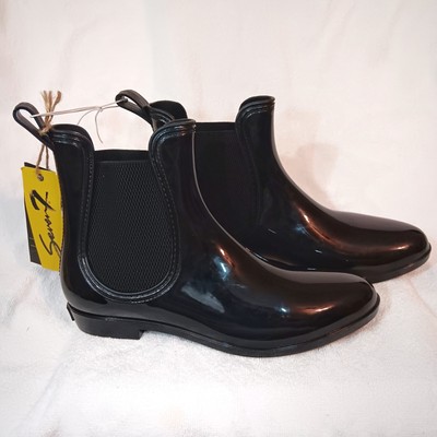 Size 10 Seven7 Dover Rain Bootie Black Chelsea Boots