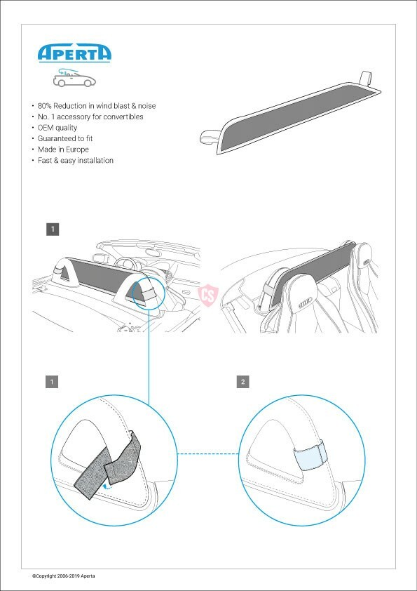 BMW Z4 E89 2009–2016 Wind Deflector Draftstop Screen, New Windstop