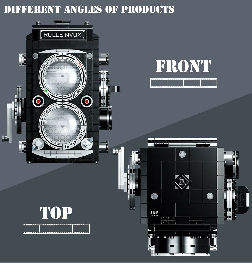 627 Pcs Digital Camera Building Blocks Kit, Retro SLR Model Set - View #11