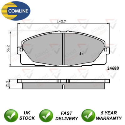 Brake Pads Set Front Allied Nippon Fits Toyota Hiace 2004- 2.5 D 2.7