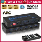 HDMI Matrix Switch 4x2 Ultra HD 4K 60Hz 4 In 2 Out HDMI Switch Distributor NEW