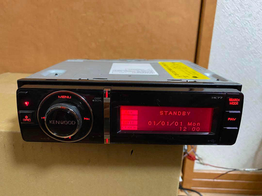 Kenwood I-K77 CD Player AUX USB 1 DIN Car Stereo Tested Workind JP