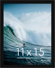 11X15 Picture Frame Black, Photo Frame for Wall Mounting Display Horizontally or