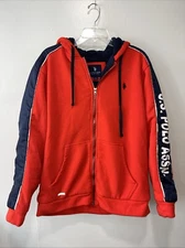 U.S. Polo Assn Men’s Full Zip Sherpa Lined Large Hooded Jacket