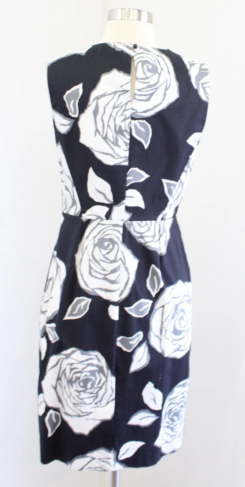 Abito tubino Kate Spade Aires Abbey Rose stampa floreale taglia 6 nero grigio