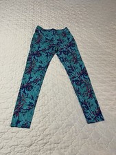 GIRLS YOUTH LL BEAN ACTIVE SPORT LEGGINGS MULTICOLOR PRINT SIZE 12