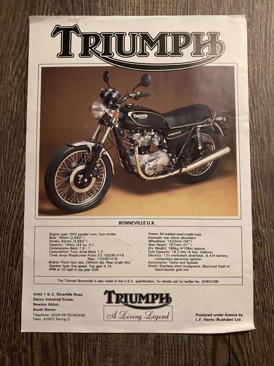 Triumph Bonneville Motorcycle Repair Manuals & Literature for sale