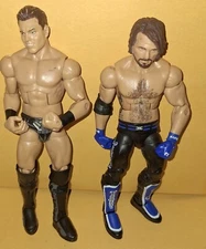 WWE USED AJ Styles & The Miz Mattel Elite Action Figure Pro Wrestling