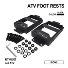 ATV Foot Pegs Foot Rest Rear Passenger Motorcycle For Universal ATV Iron Black