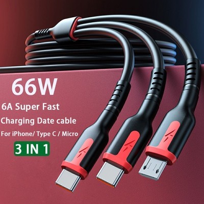 Drag Drei Mikro-USB Ladedraht 3 in 1 Datenkabel Daten kabel 3 In 1 Ladekabel X