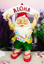 Ebros Free Spirited Hippie Vacation Garden Gnome Holding Aloha Banner Figurine