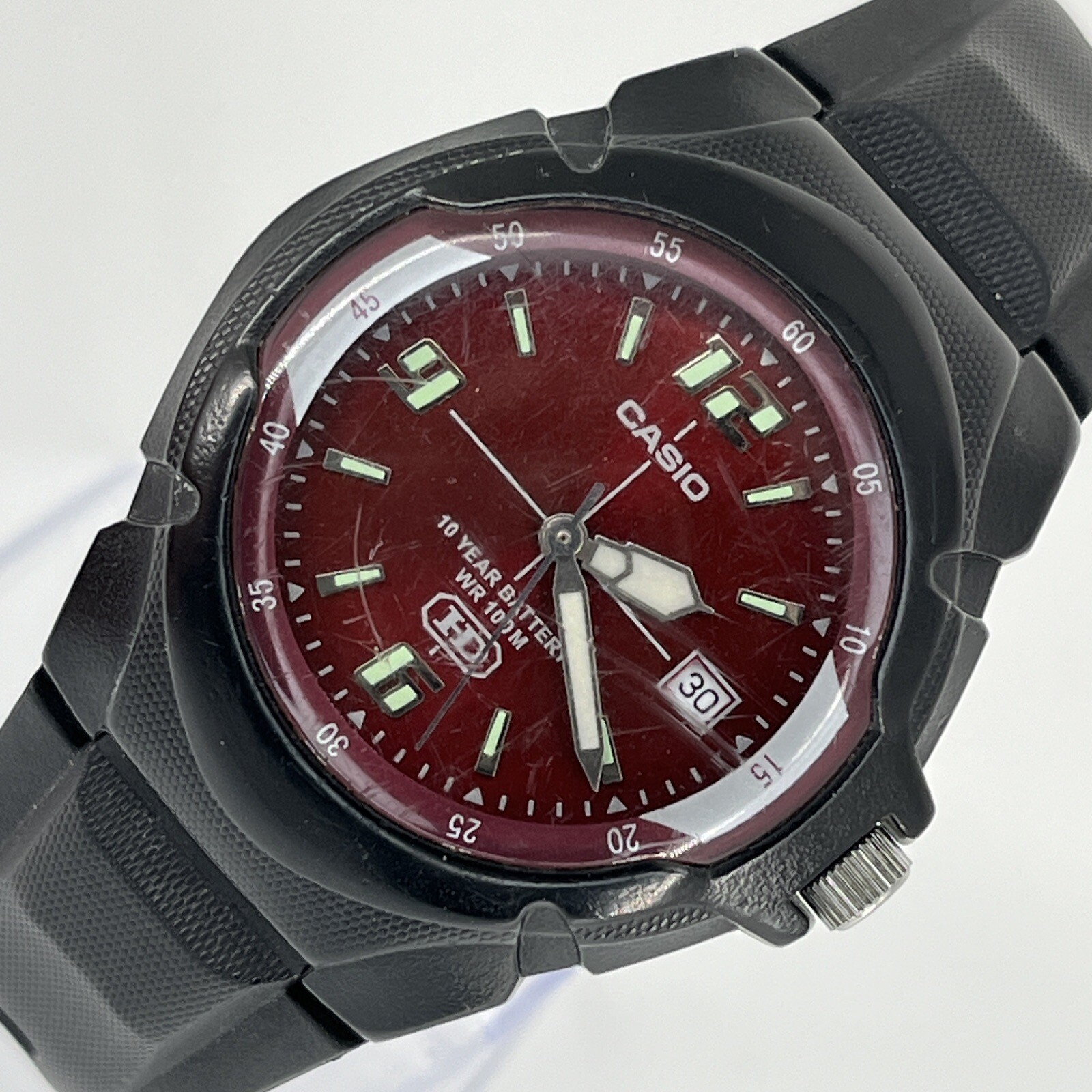 Casio HD Watch Men Black 2719 MW-600 Round Dial 37mm 100M Date