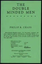 THE DOUBLE MINDED MEN (Uncorrected Advance Proof / ARC) Philip R. Craig LIKE NEW
