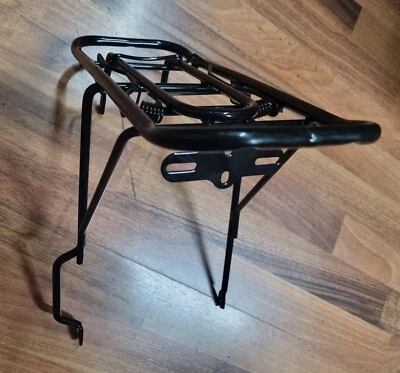DME PORTAPACCHI POSTERIORE BICI 16 20 METALLO Nero RINFORZATO FAT BIKE MOLLA RIALZO#