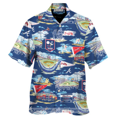 Atlanta Braves Scenic Hawaiian Shirt Unisex Adult