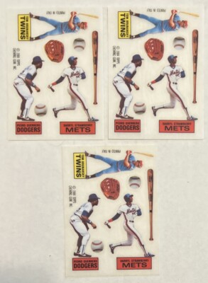 (3) Darryl Strawberry Pedro Guerrero Tom Brunansky 1984 Topps Rub Downs Lot ESE